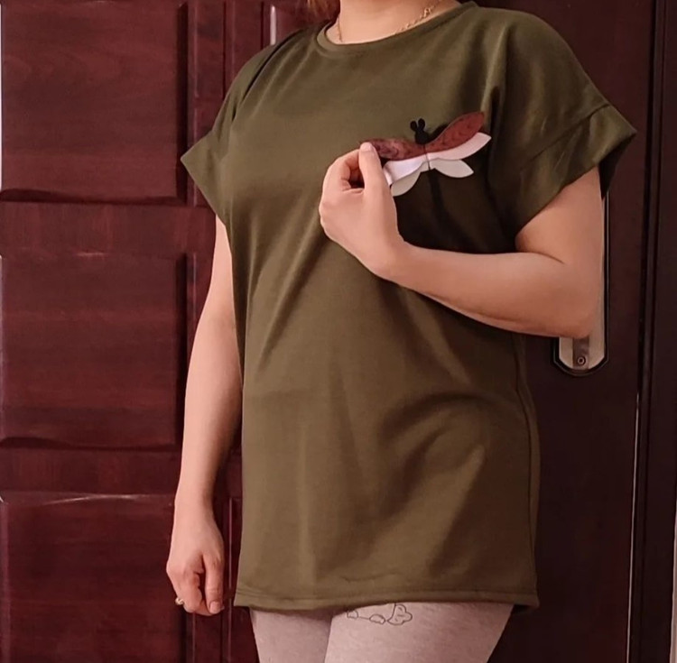تیشرت زنانه طرح سنجاقک