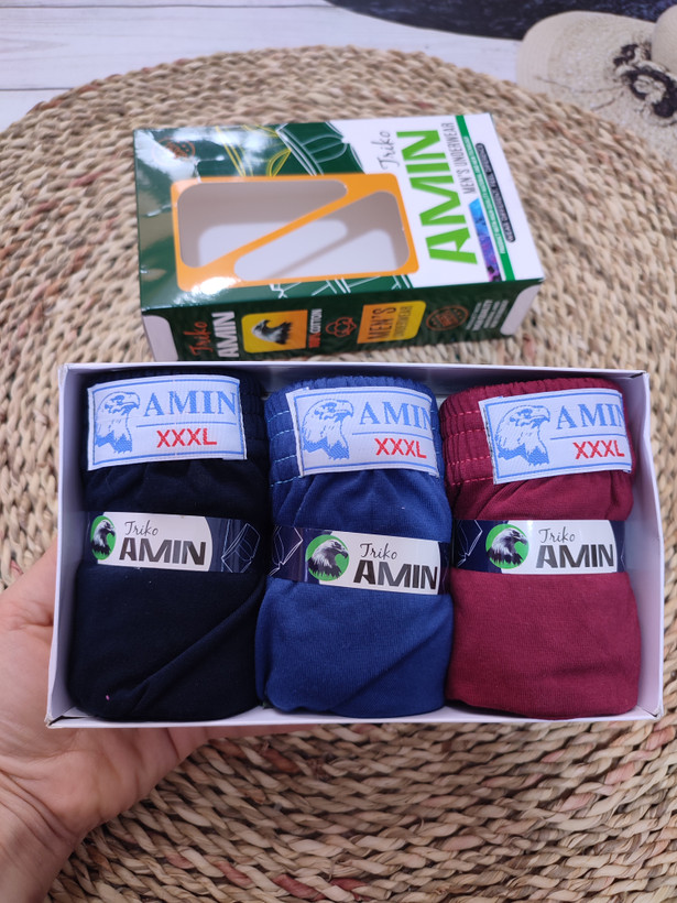 شورت اسلیپ مردانه نخ پنبه سایز 3XL برند امین